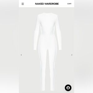Naked Wardrobe White Jumpsuit